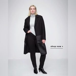 Universal Standard Capella Special Occasion Wool Satin Coat
